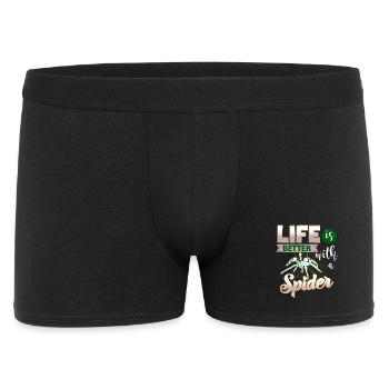 Life is better with a Spider - for spider fans - Men's Boxer Shorts - black - Front