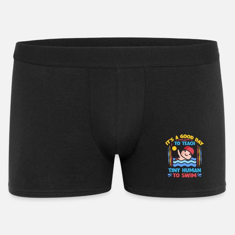 Schwimmlehrer Teaching Tiny Humans To Swim - Männer Boxer Shorts - Schwarz
