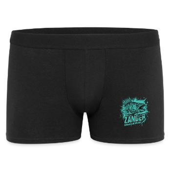 Zander Angler : Le chasseur de prédateurs - Boxer Homme - noir - Devant