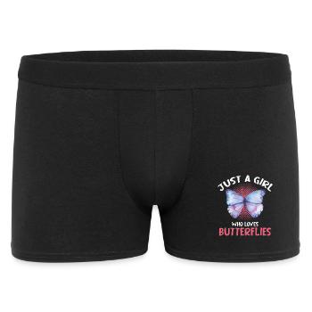Only one girl loves butterflies - Men's Boxer Shorts - black - Front