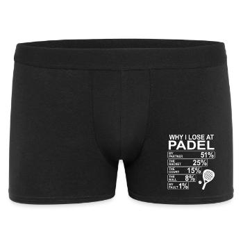 Fun Padel | Why I Lose At Padel - Men's Boxer Shorts - black - Front