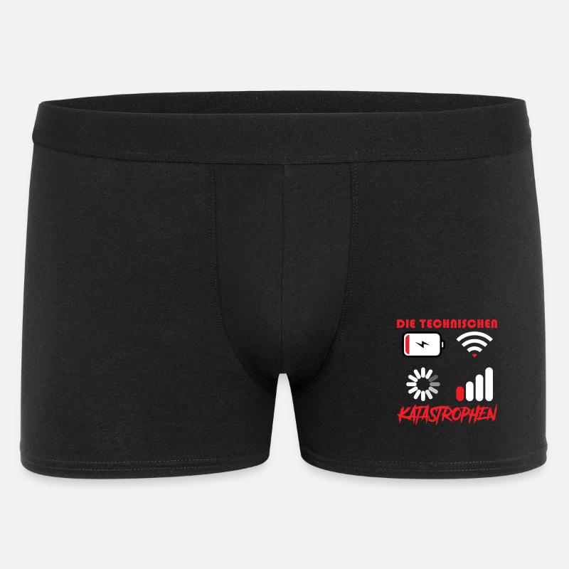 Computer DIE TECHAISCHEN KATASTROPHEN LUSTIG - Männer Boxer Shorts - Schwarz
