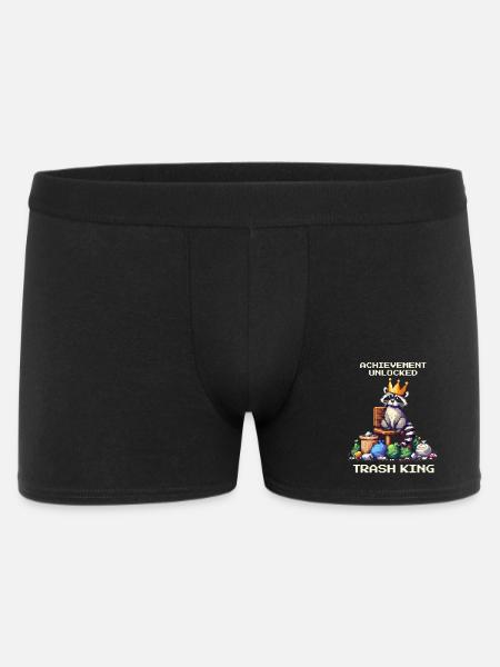 Garbage King Unlocked | Raccoon Humor - Men's Boxer Shorts - black