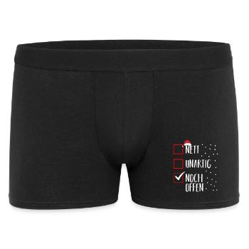 Weihnachtsmann Weihnachtszeit Unartig Weihnachts - Männer Boxer Shorts - Schwarz - Vorne