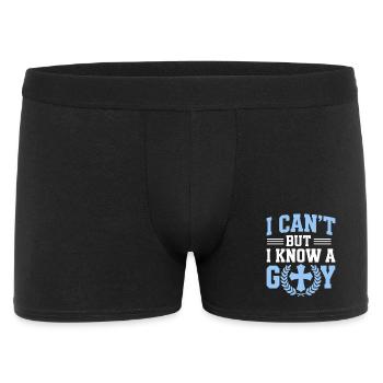 Ich Kann Nicht, Kenne Gott - Männer Boxer Shorts - Schwarz - Vorne