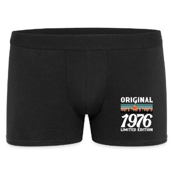 Originales Retro-Vintage-Geburtstagsgeschenk von 1976 - Männer Boxer Shorts - Schwarz - Vorne