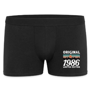 1986 Original Retro Vintage Birthday Gift - Men's Boxer Shorts - black - Front