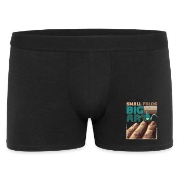 Origami Small Folds Big Art - Men's Boxer Shorts - black - Front
