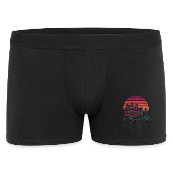 Night sun over Amsterdam canals - Men's Boxer Shorts - black - Front