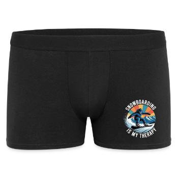 Snowboarding Is My Therapy - Men's Boxer Shorts - black - Front