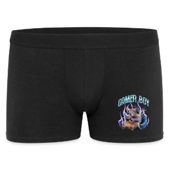 Funny Gaming Gamer Capybara - Men's Boxer Shorts - black - Front
