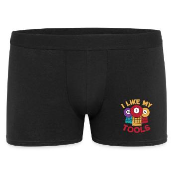 Bingo Game I Like My Tools Bingo - Männer Boxer Shorts - Schwarz - Vorne