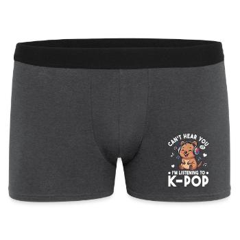 K-Pop Quokka – Sweet Music Fan Statement Design - Boxer Homme - charbon - Devant