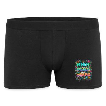 high on peace, low drama flower power - Men's Boxer Shorts - black - Front