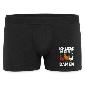 J’adore mes poules de fille - Boxer Homme - noir - Devant