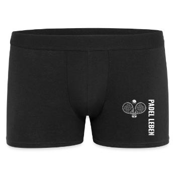 Padel Spieler PADEL LEBEN Padel Schläger Lustiges - Männer Boxer Shorts - Schwarz - Vorne