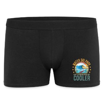 Waterski Papa Fathers Day Ski Lover Papa Water - Men's Boxer Shorts - black - Front