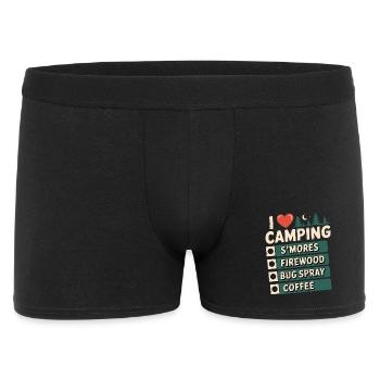 I Love Camping Smores Firewood Bug Spray Coffee - Men's Boxer Shorts - black - Front