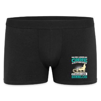 Tobogganing A LIFE WITHOUT SLEDDING IS POINTLESS - Men's Boxer Shorts - black - Front