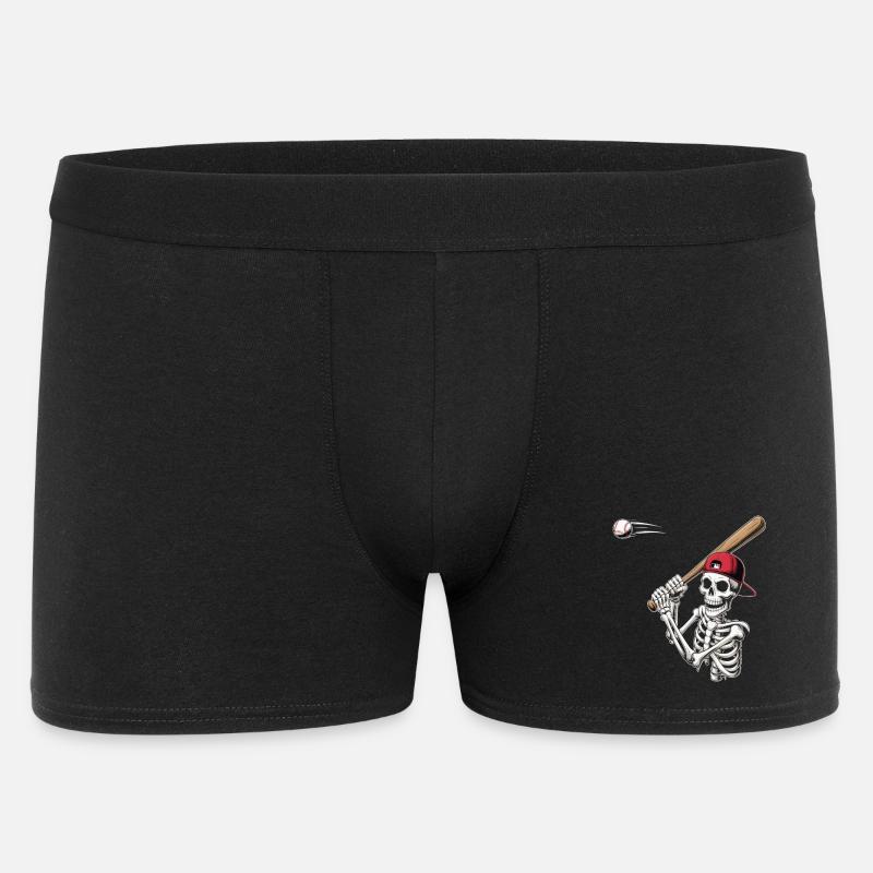 Baseball-Skelett - Männer Boxer Shorts - Schwarz