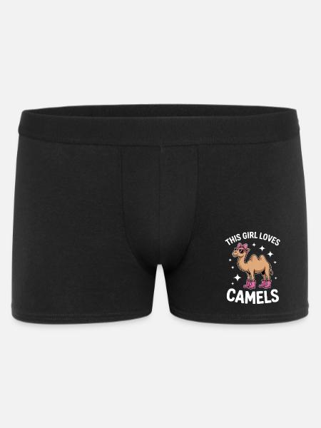 Kamele Spruch Lustiges Kamele Geschenk - Männer Boxer Shorts - Schwarz