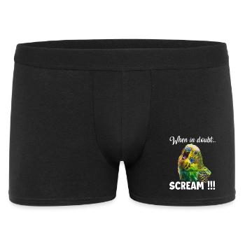 Cadeau drôle pour les fans de perruchets perruqués - Boxer Homme - noir - Devant