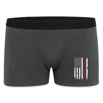Daddy US Flag Patriotic Father America - Men's Boxer Shorts - charcoal grey - Front