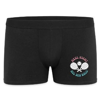 Padelspiel WEIN NICHT HOL DEN BALL! Lustiges - Männer Boxer Shorts - Schwarz - Vorne