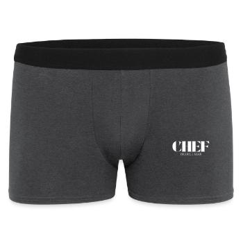Chef Spruch Handelt Klar - Männer Boxer Shorts - Anthrazit - Vorne