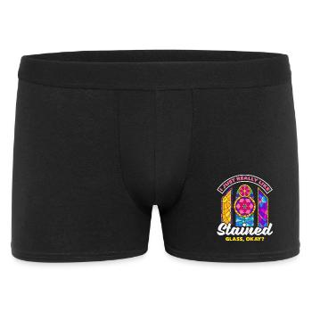 Buntglas-kunst Buntglas-künstler - Männer Boxer Shorts - Schwarz - Vorne