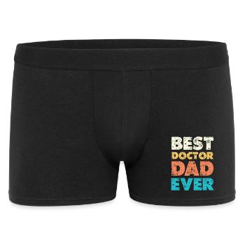 Best Doctor Dad Ever - Männer Boxer Shorts - Schwarz - Vorne