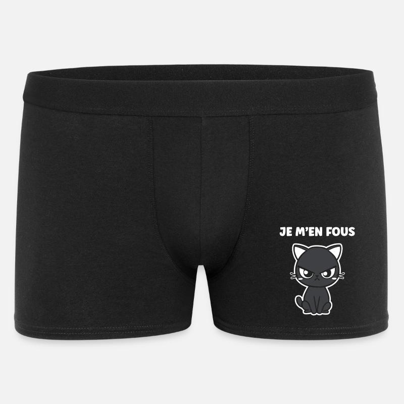 Grumpy black cat - Men's Boxer Shorts - black
