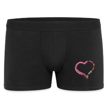 Cœur uké en ukulélé hawaïen - Boxer Homme - noir - Devant