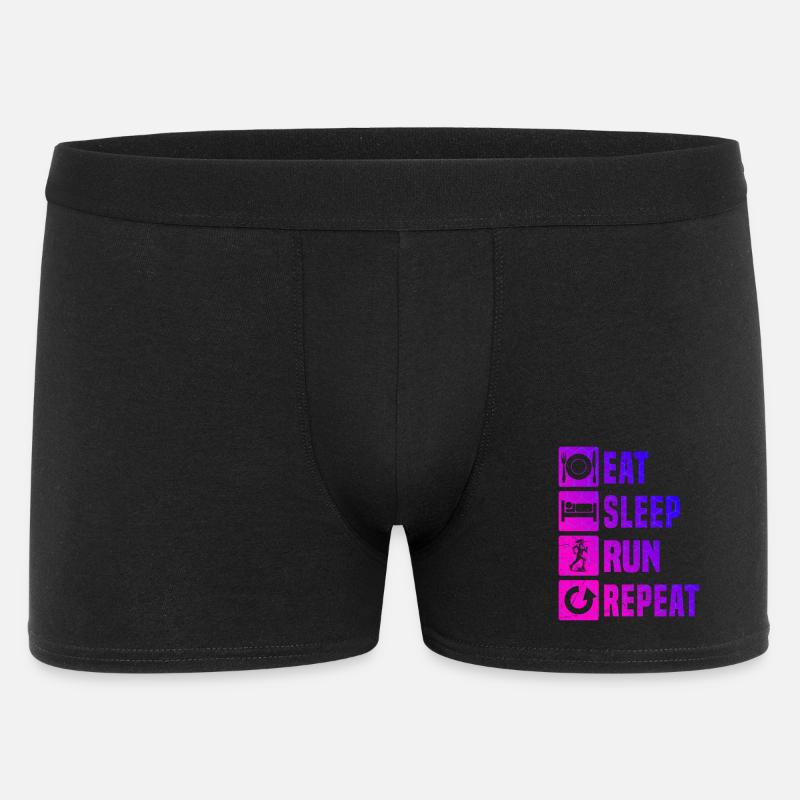 Klassisches Running Motiv - Männer Boxer Shorts - Schwarz