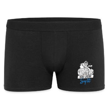 Vacances en mer du Nord J’ADORE SYLT Drôle - Boxer Homme - noir - Devant