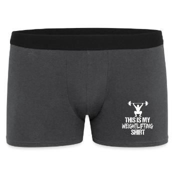 This Is My Weightlifting Shirt Fitness Gym Lifter - Men's Boxer Shorts - charcoal grey - Front