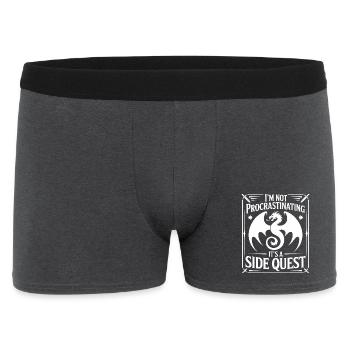 I'm not Procrastinating it's a Sidequest  - Men's Boxer Shorts - charcoal grey - Front