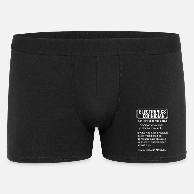 Electronics Technician Funny Definition - Men's Boxer Shorts - black