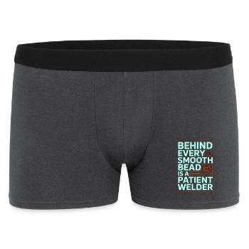 Welder Behind Every Smooth Bead Steel Welding - Männer Boxer Shorts - Anthrazit - Vorne