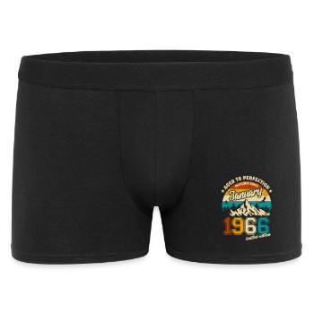 Limited Edition January 1966 Geburtstag Geschenk - Männer Boxer Shorts - Schwarz - Vorne