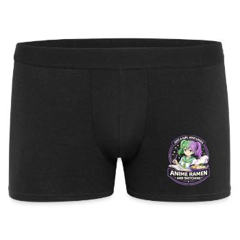 Just a Girl: Anime Ramen Sketching - Men's Boxer Shorts - black - Front