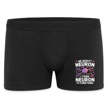 Me Nerdy? Neuron pun - Men's Boxer Shorts - black - Front