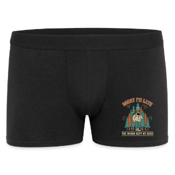 Désolé pour le retard Les bois ont gardé mes disques Disc golf - Boxer Homme - noir - Devant