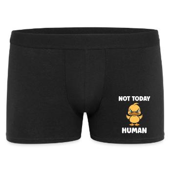 Canard Rebelle Pas Aujourd'hui Humain - Boxer Homme - noir - Devant