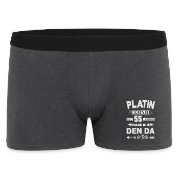 55 Years Relationship Anniversary Wedding Anniversary - Men's Boxer Shorts - charcoal grey - Front