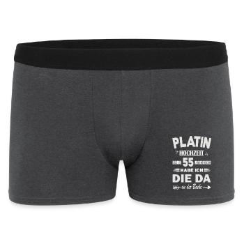 55 Years Relationship Anniversary Wedding Anniversary - Men's Boxer Shorts - charcoal grey - Front