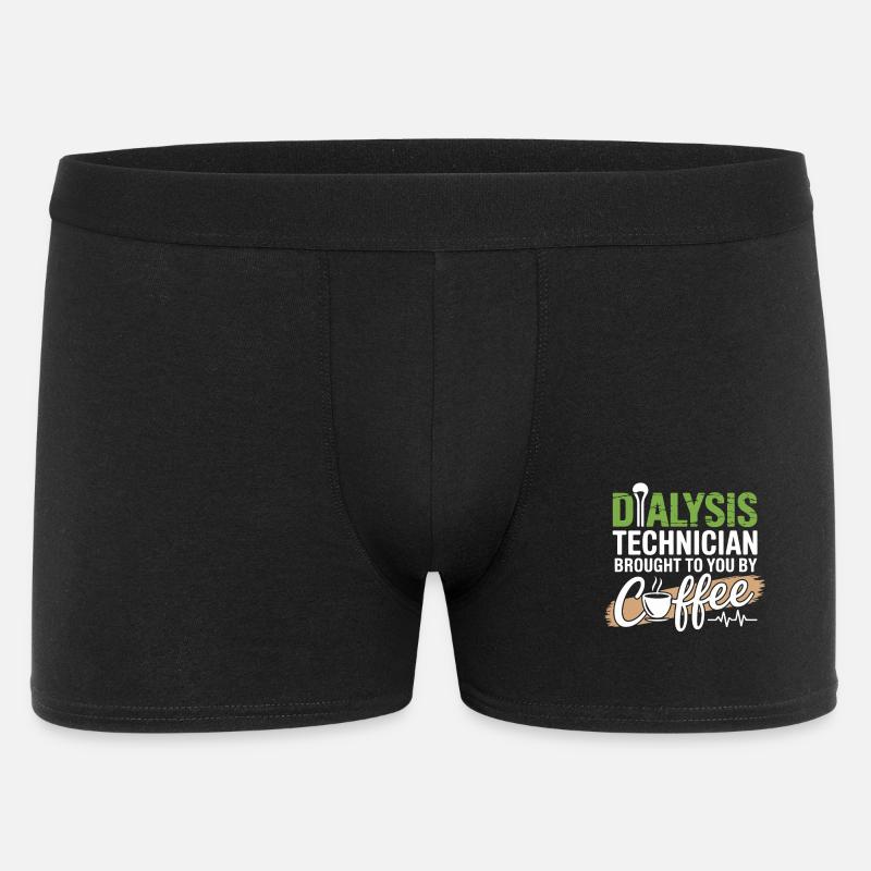 Dialyse-Techniker Kaffee Motiv - Männer Boxer Shorts - Schwarz