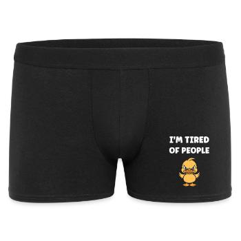 Marre des gens Canard grognon - Boxer Homme - noir - Devant