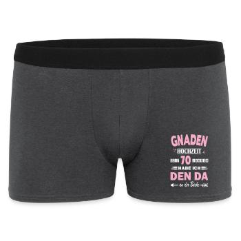 70 ans de mariage anniversaire de relation Mariage Anniversaire de mariage - Boxer Homme - charbon - Devant