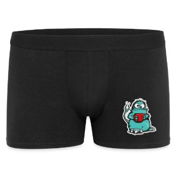 Monstre du café dans un style de bande dessinée - Boxer Homme - noir - Devant